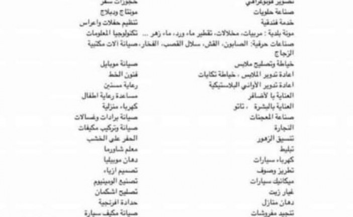 دورات تدريب مهني معجل للطلاب المتسربين من المدارس